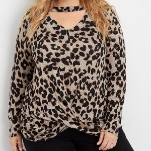 Maurices leopard print strappy top